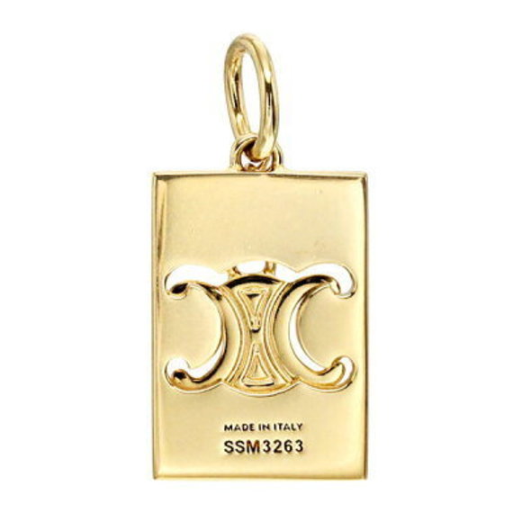 Celine Jewelry Pendant GP Accessory Interlocking Triomphe - Picture 1 of 4